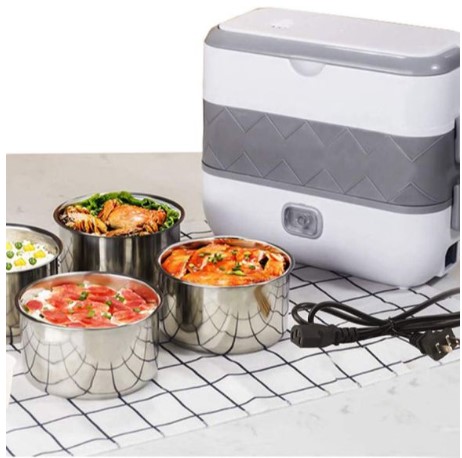 Stainless Steel Electric Lunch Box 2 Layer   