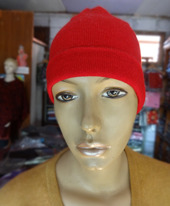 100% Pashmina Red Cap 
