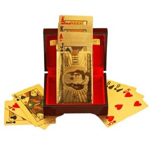 24 carat gold plated playing cards 
