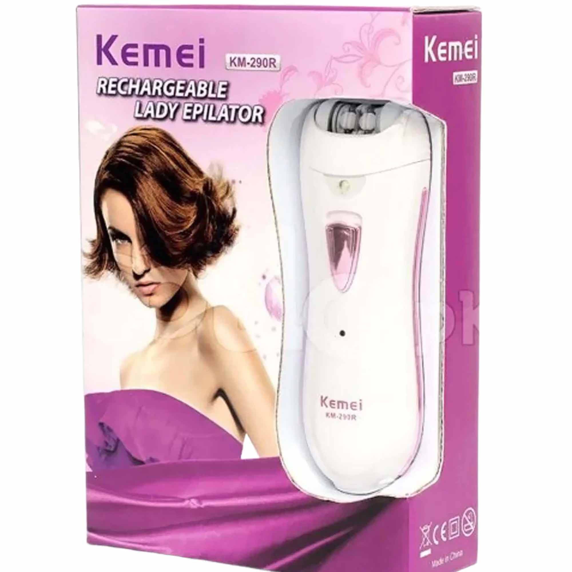 Kemei Km-290R Rechargeable Women Epilator Shaver 