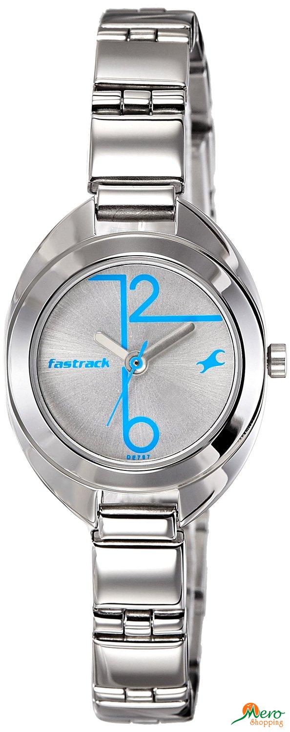 Fastrack Analog White Dial Watch for Women 6125SM02