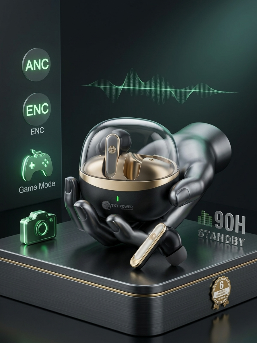 TKT 5 ANC ENC Gaming True Wireless Earbuds 