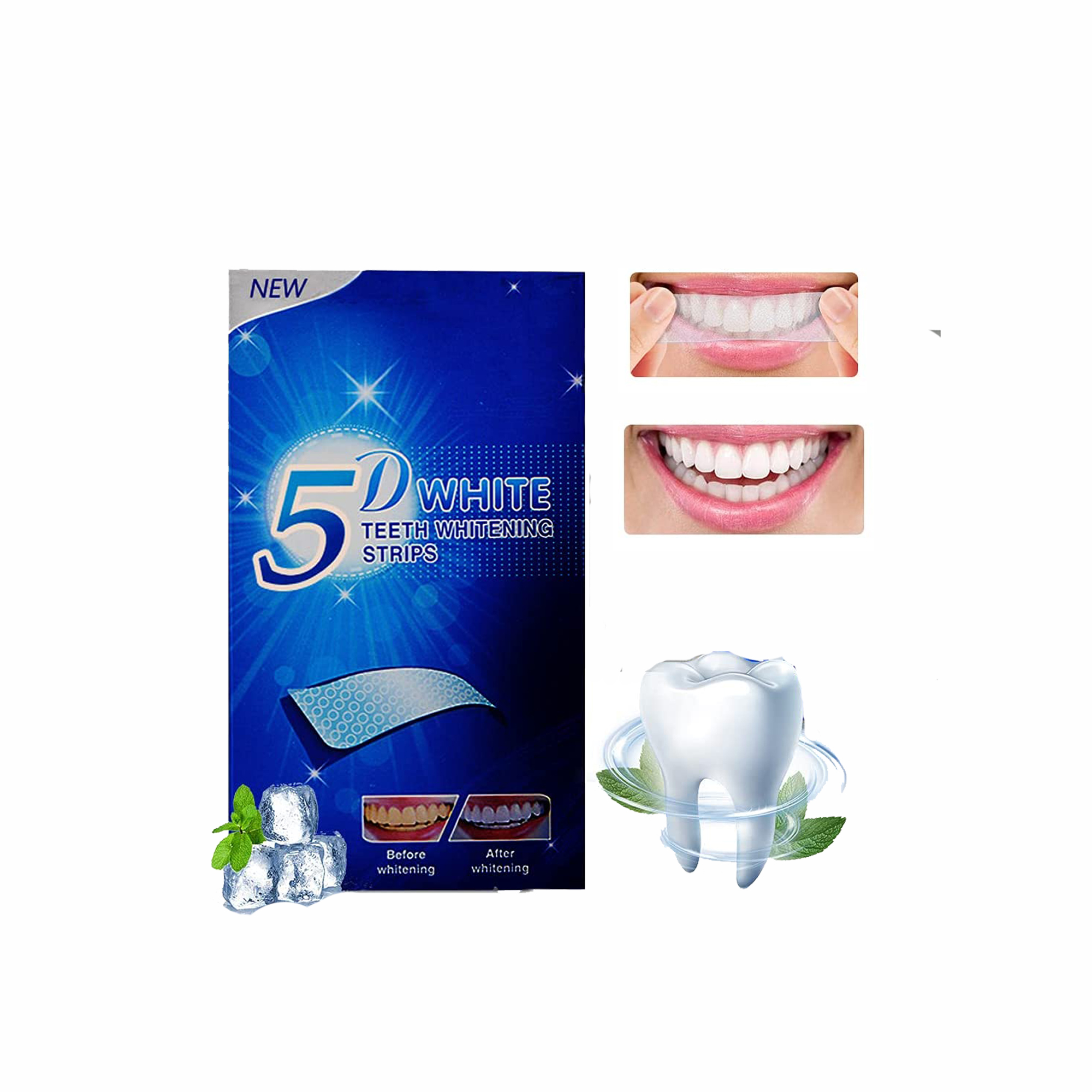 5D White Teeth Whitening Strips 