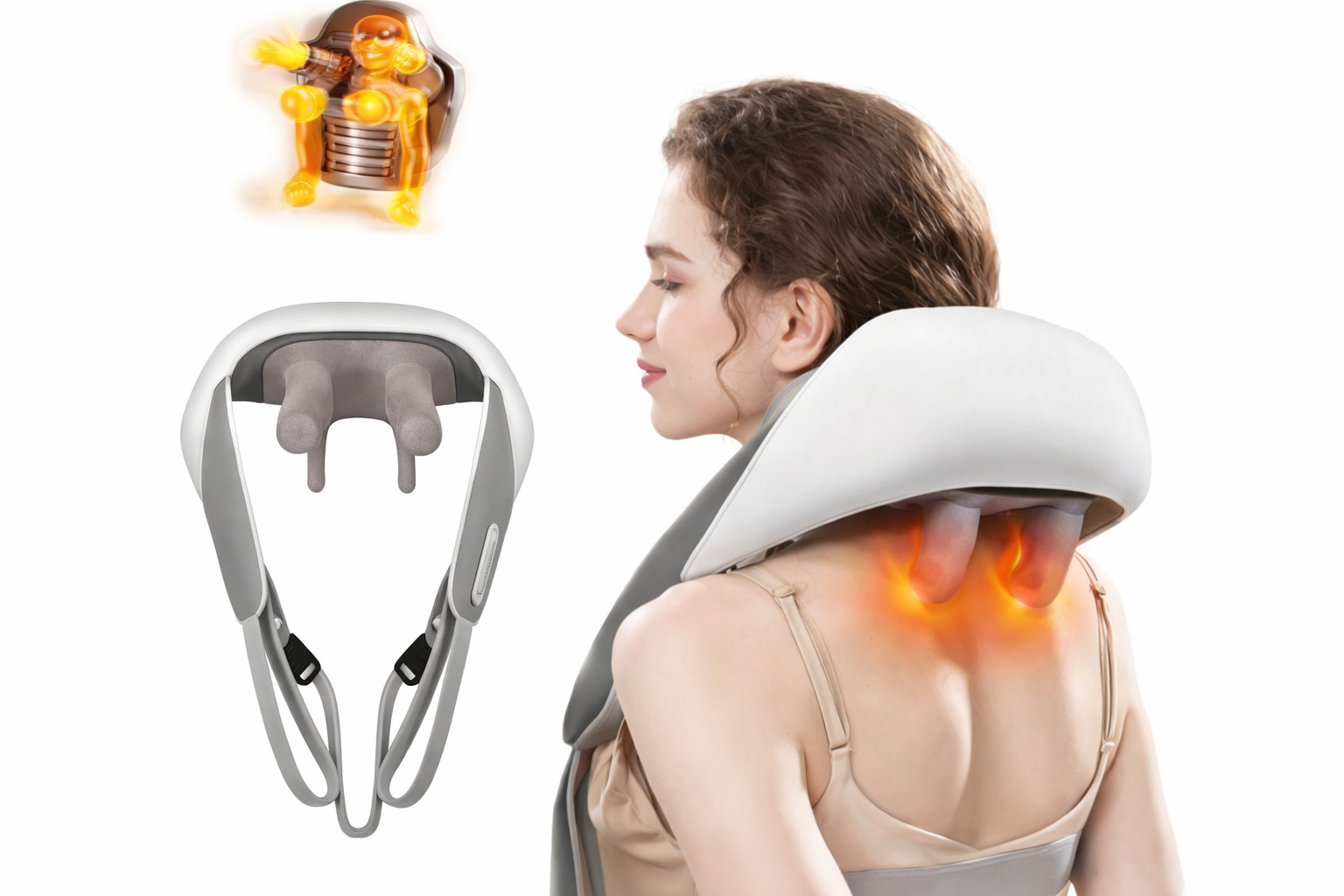 Electric Neck Massager with Heat & Vibration 