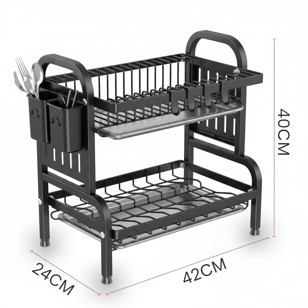 Single-Layer Sink Dish Drying Rack 