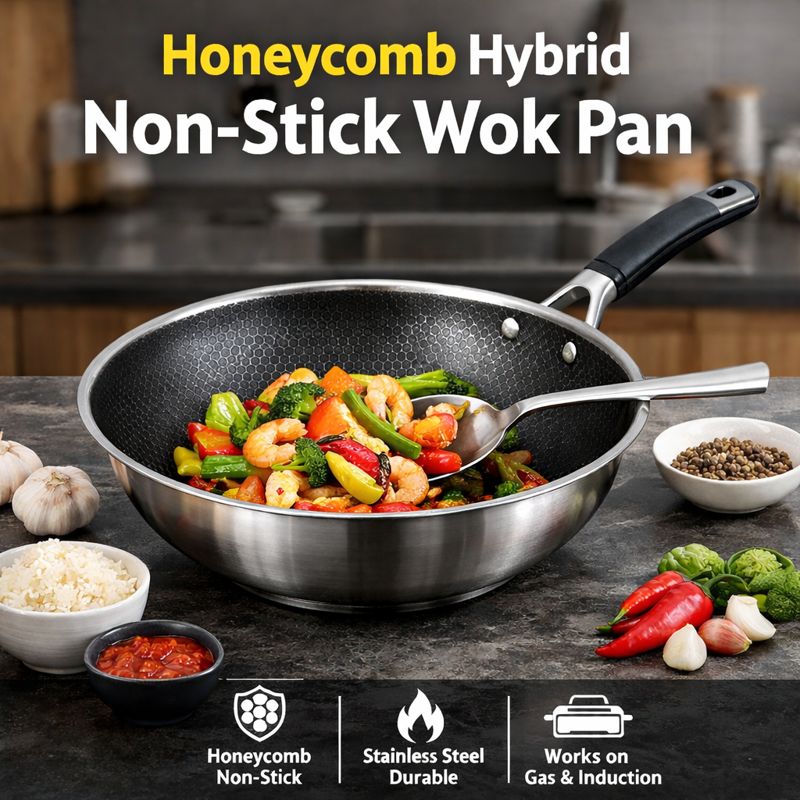 Honeycomb Hybrid Non-Stick Pan – 33 CM 
