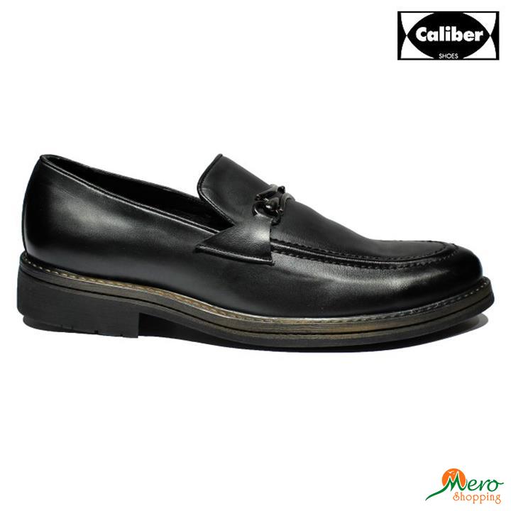 Black Penny Buckle Slip On Formal Shoes For Men - (C.526.P)
