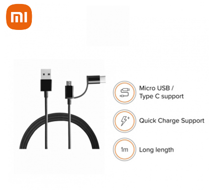 Mi 2-In-1 Micro USB/Type-C Cable - 100 cm 