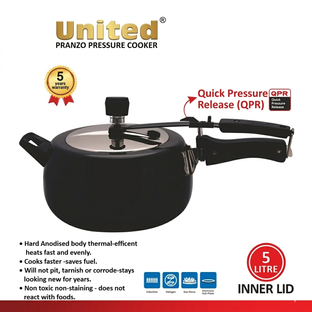United Pranzo 5L Induction Pressure Cooker 
