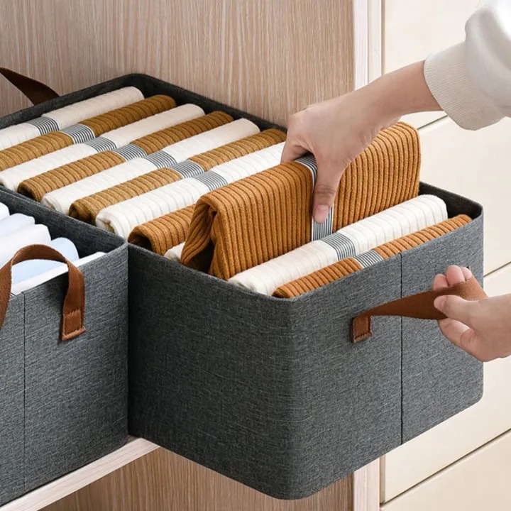 3pcs Foldable Closet Drawer Organizer with Compartments 