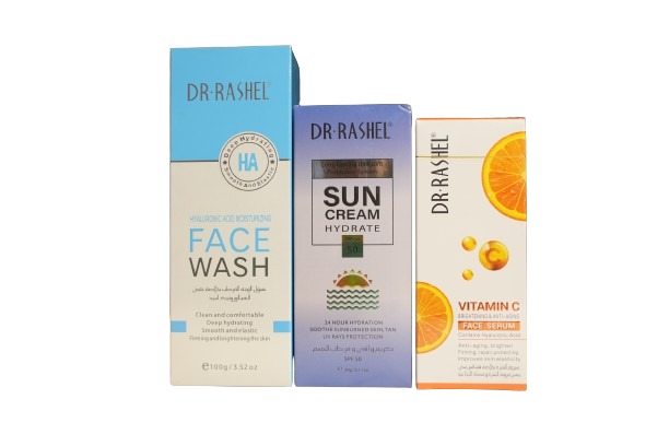 Dr. Rashel combo offer( Facewash + Serum +suncream)
