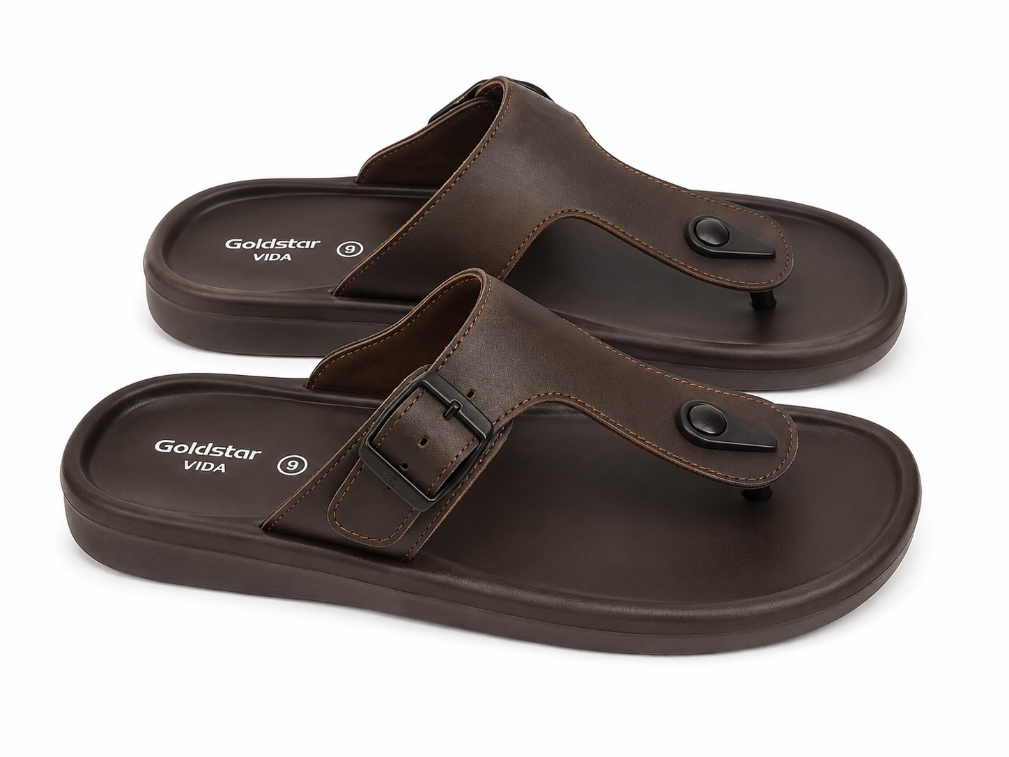Goldstar Brown Comfort Sandals for Men 