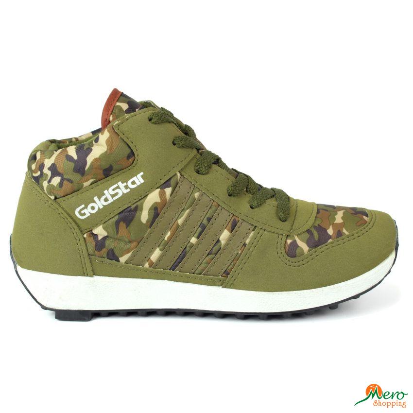 Goldstar Green Camo Sports Shoes