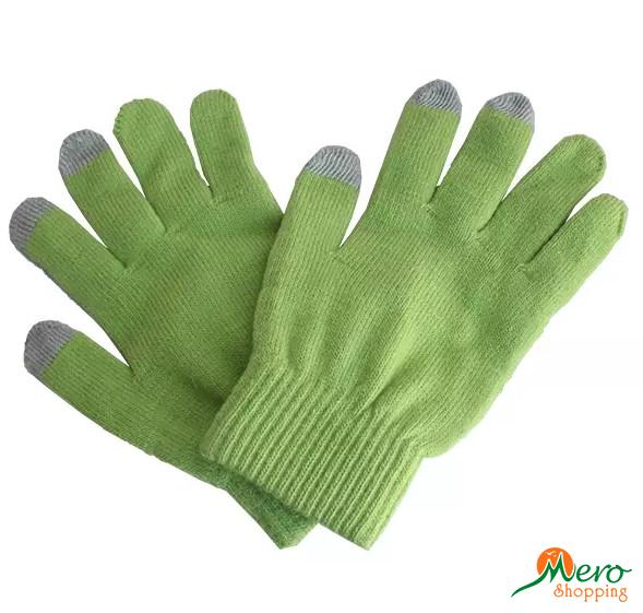 Green Touch Screen Gloves 