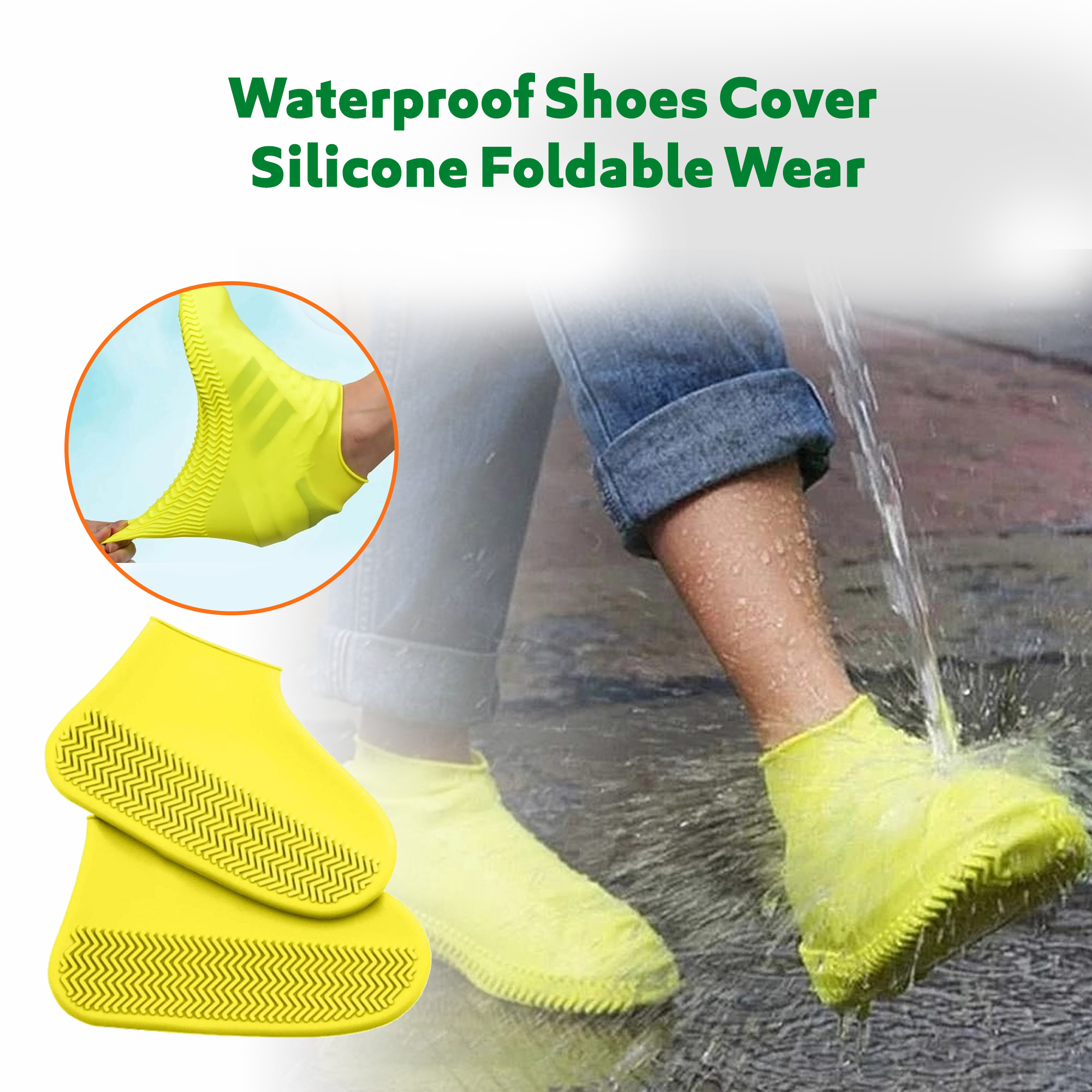 Waterproof Rain Shoes Cover Non-Slip Silicone Overshoes Boot Covers Unisex Shoes 