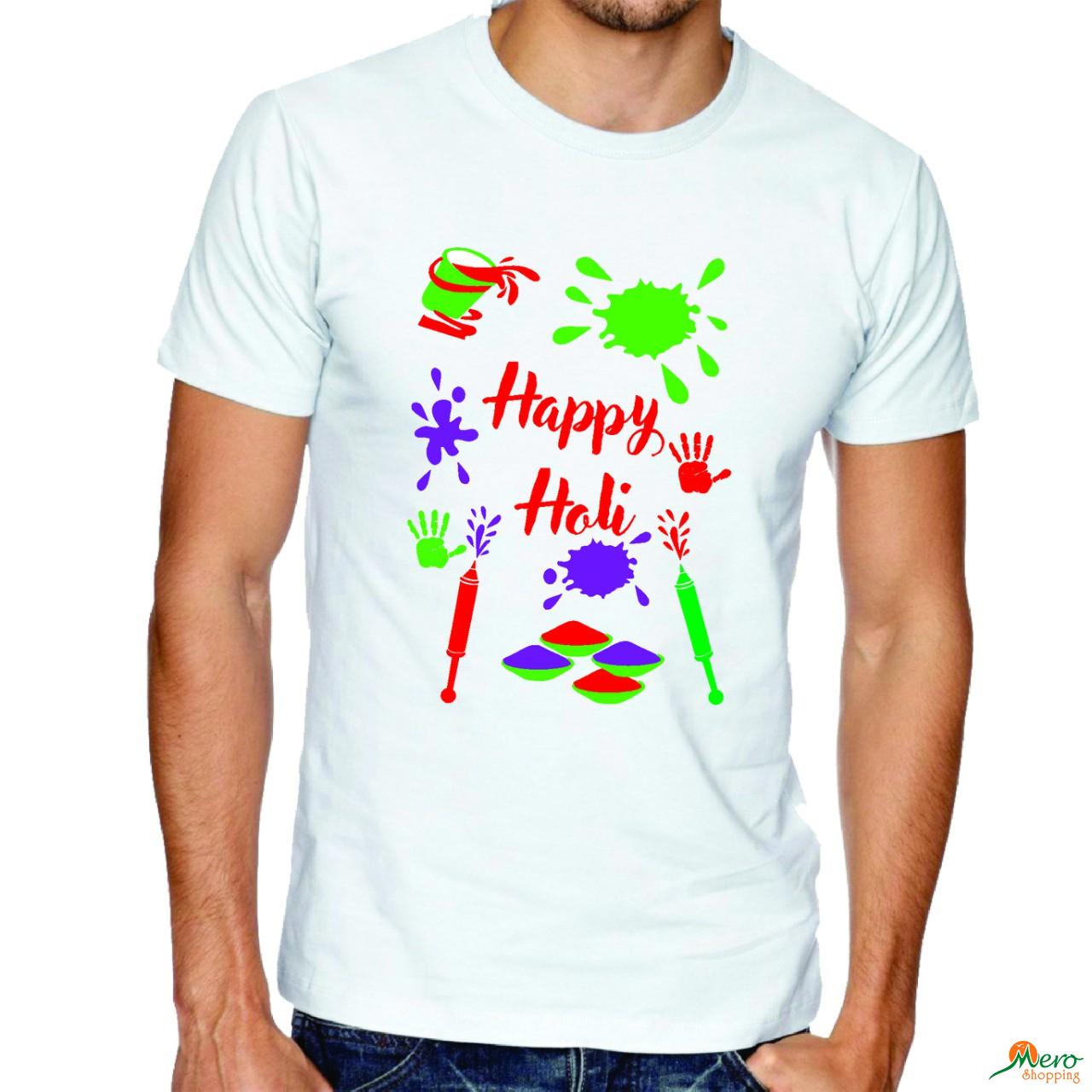 Happy Holi Printed T-shirts 