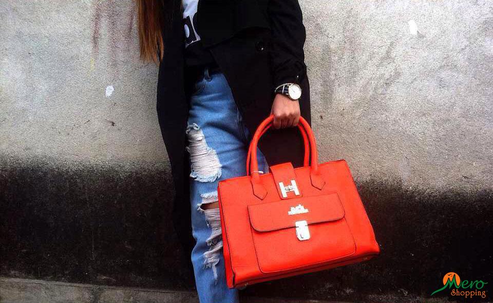 Hermes Bags Red Orange Color