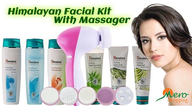 Himalaya Facial kit with Beauty Massager | All in one Facial Kit | Combo Himalaya all in one | 5 in 1 Beauty Massager 
