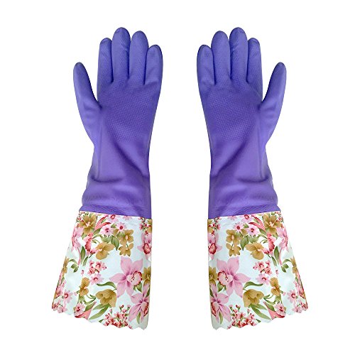Waterproof Kitchen Dish Washing and Cleaning Gloves with Sleeve 