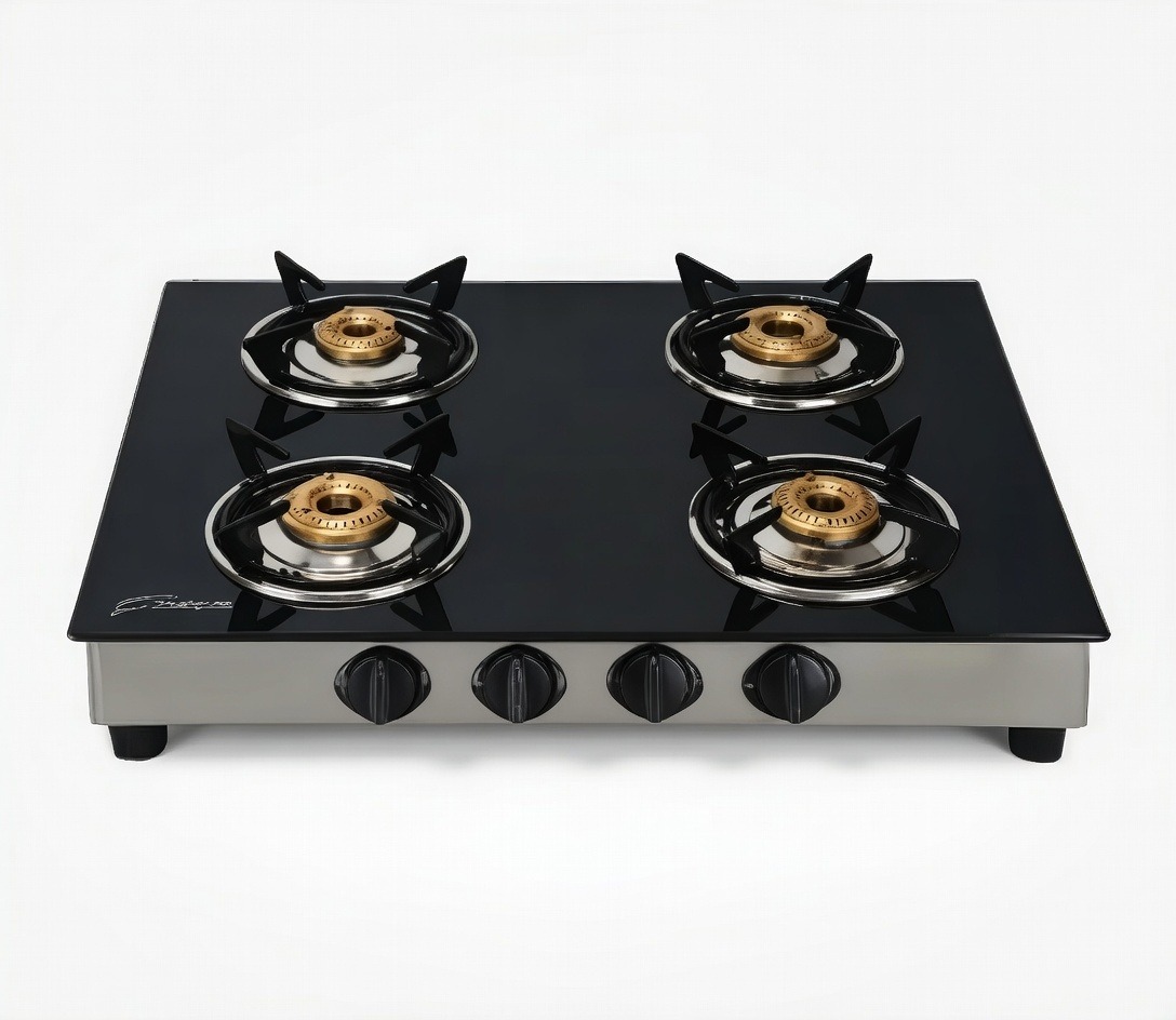 Ucook CG9004 4 Burner Glass Top Gas Stove 