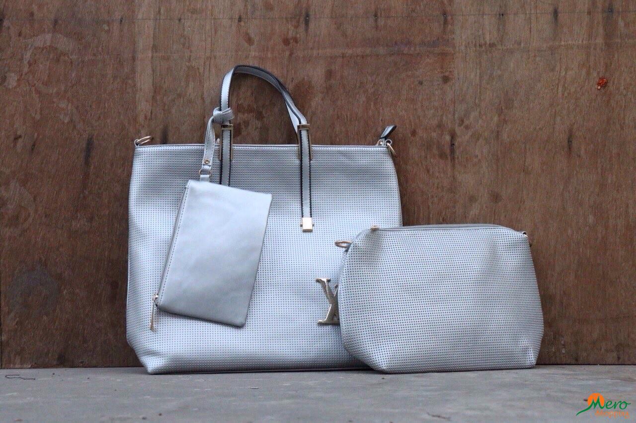 LV Bag white Silver 