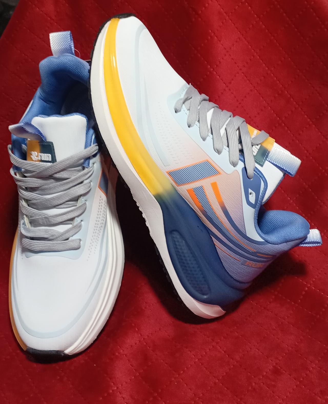 RUN ART 7180 White Sky Running Shoes for Men