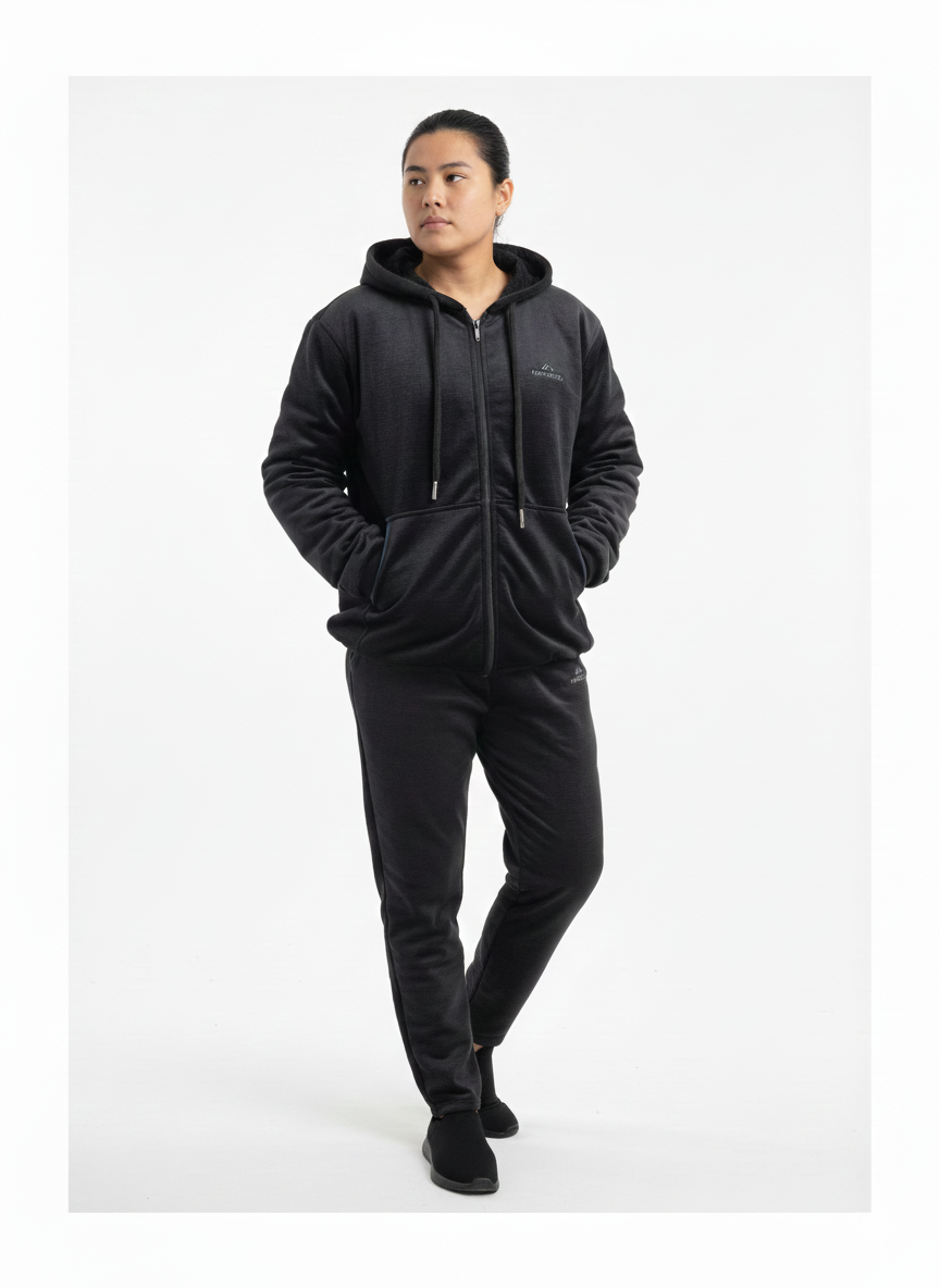 Women's Thick Winter Fur-Lined Tracksuit Set 