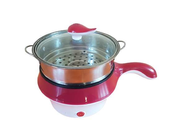 Non-Stick Multifunctional Electric Pan With Steamer- 600 Watt