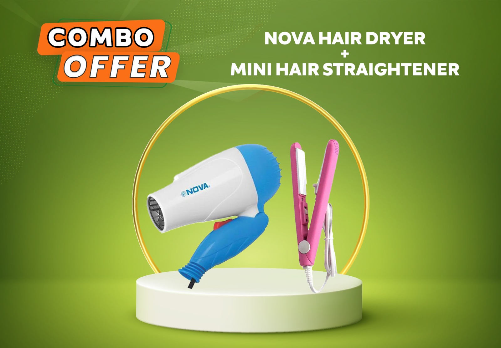Combo offer Hair Dryer and Hair Straightener 