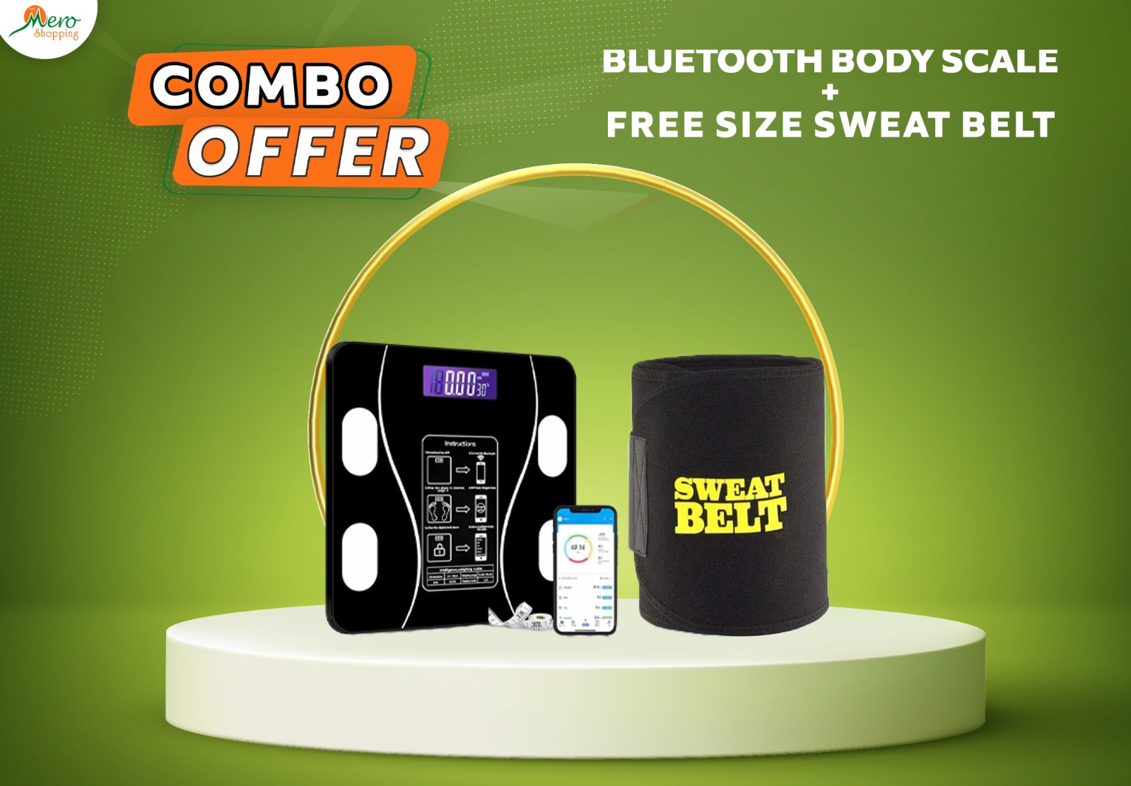 Bluetooth Scale and Sweat Belt Combo