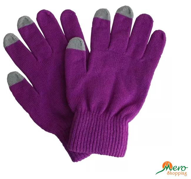 Purple Touch Screen Gloves 