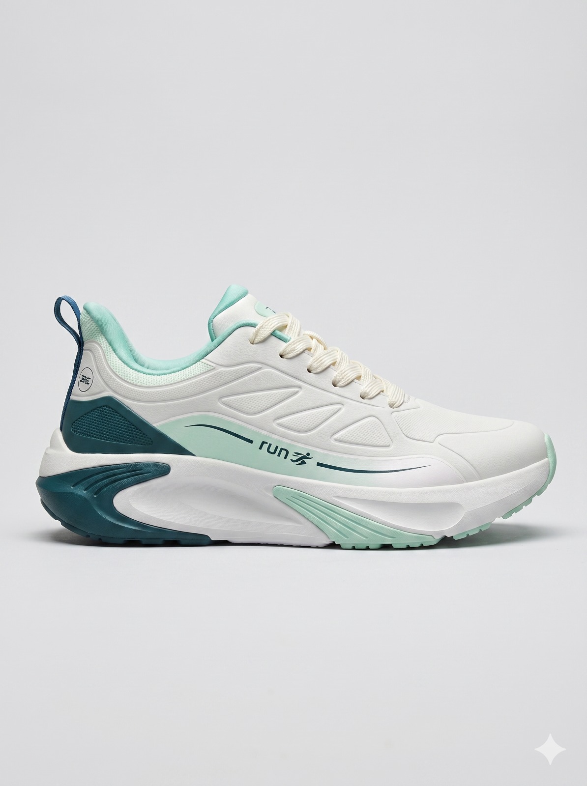 RUN ART 7184 White Green Running Shoes for Men 