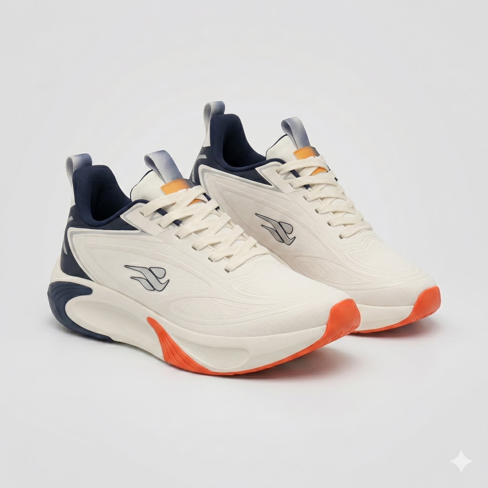 Run Shoes 7185 White/Blue  Comfortable Lightweight Sports Sneakers for Men 