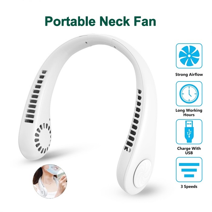 Portable Wireless USB Hanging Neck Fan 