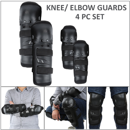 Knee/ Elbow Guards, Set Of 4, Motorcycle Riding, Scooter, Skateboard, Bicycles 