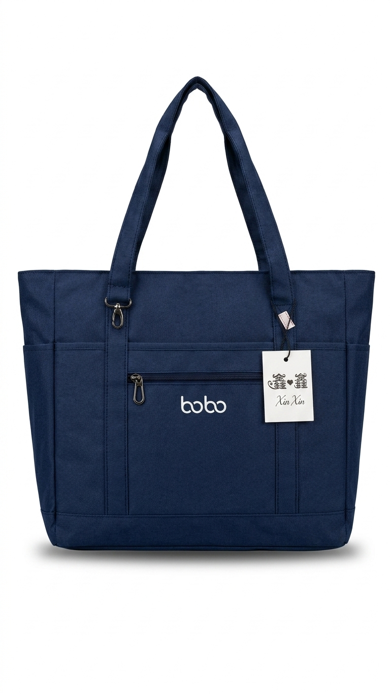 Bobo Waterproof Laptop Tote  Navy Blue Bag for Women 