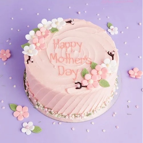 Mother's Day White forest  flavour Light Theme Cake- 2 pounds 