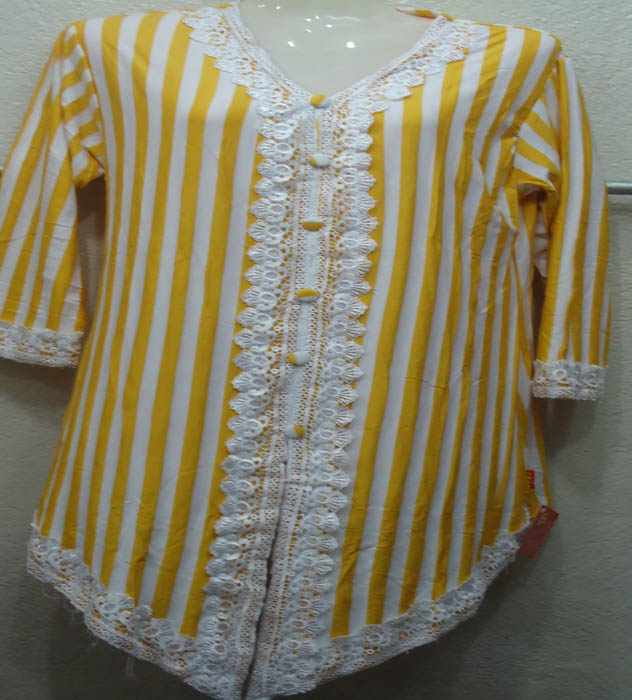 Yellow Stripped Tops 