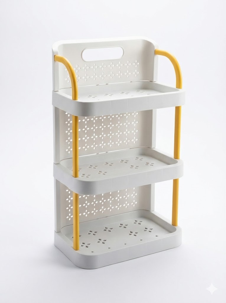 3 Tier Plastic Kitchen Storage Organizer Rack 