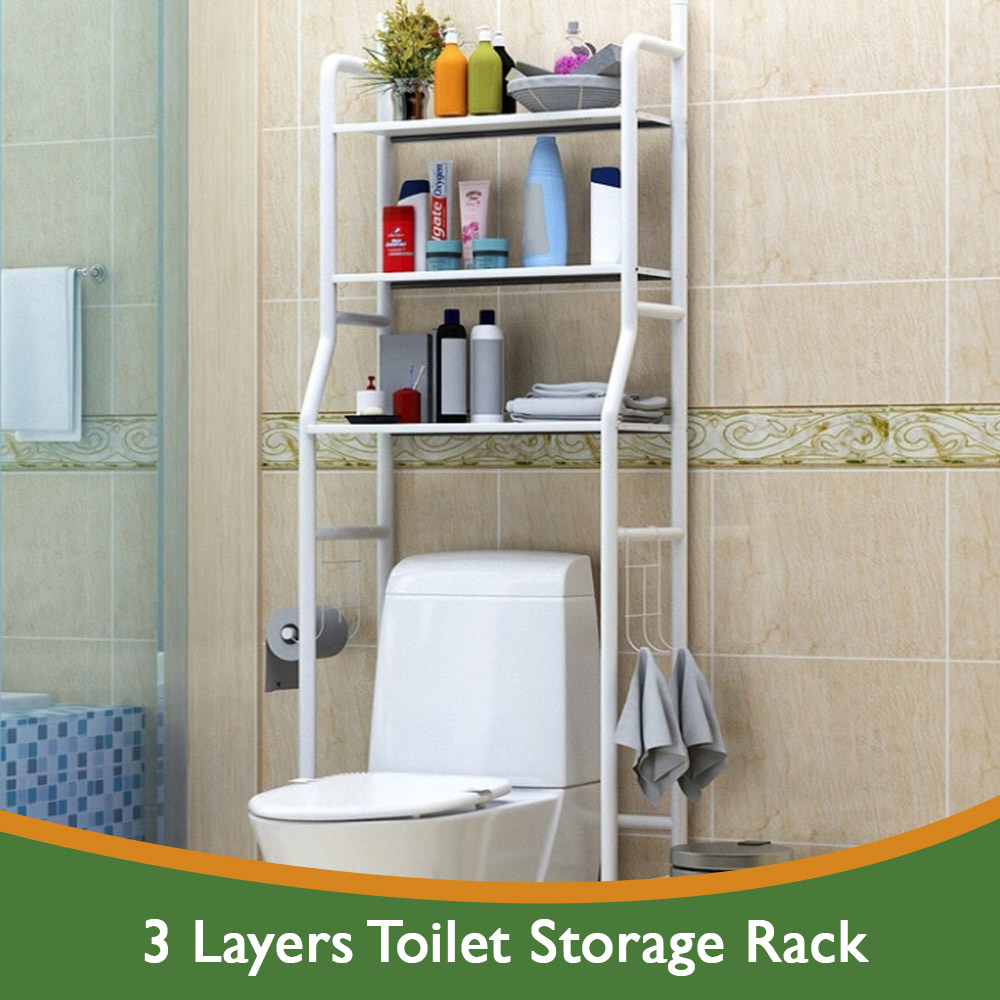 3 Layer Space-saving Toilet Rack Storage Shelf Organizer