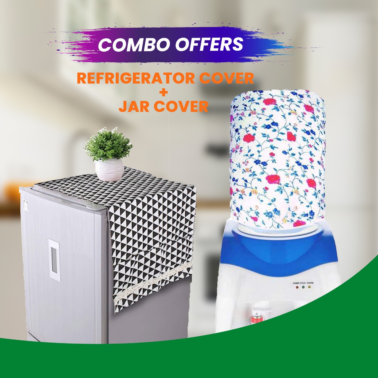 Refrigerator + Jar cover(Combo Offers) 