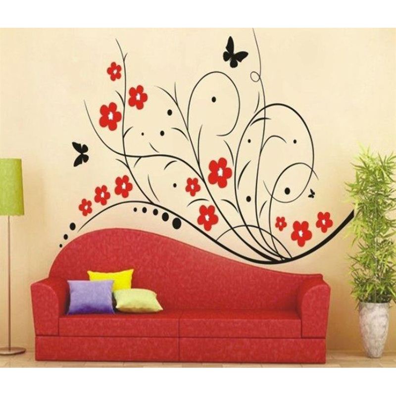Branch with Flowers Wall Stickers