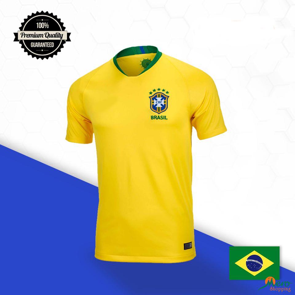 Yellow Brazil World Cup Jersey For Men 