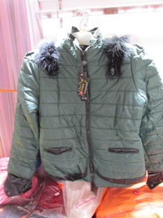 Fur Lined Jacket In Bluish Colour