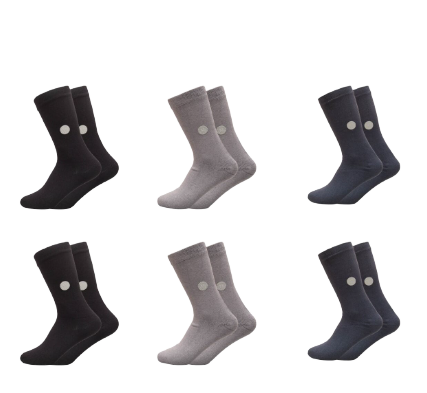 Pack of 6 Pairs of Pure Cotton Antibacterial Socks for Men (S95-1093)