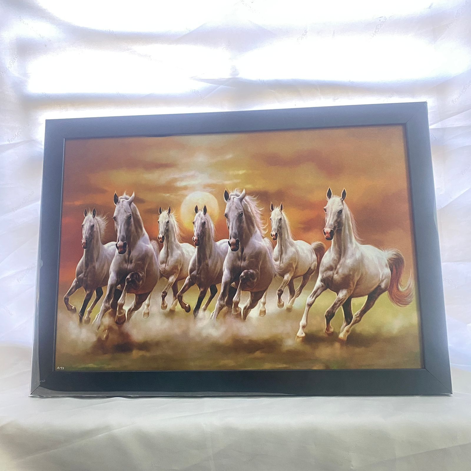 Seven Horse Painting Vinyl Frame
