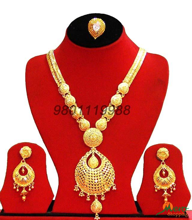 Gold Plated Jewellery Sets Includes ( Rani Haar, Ram Lela Jhumka, Ring )