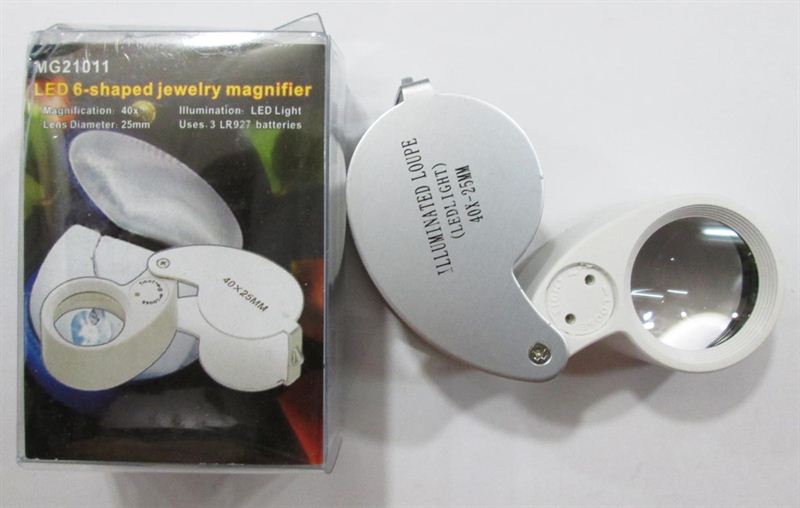 LED 6 Shaped Jewelry Magnifier 