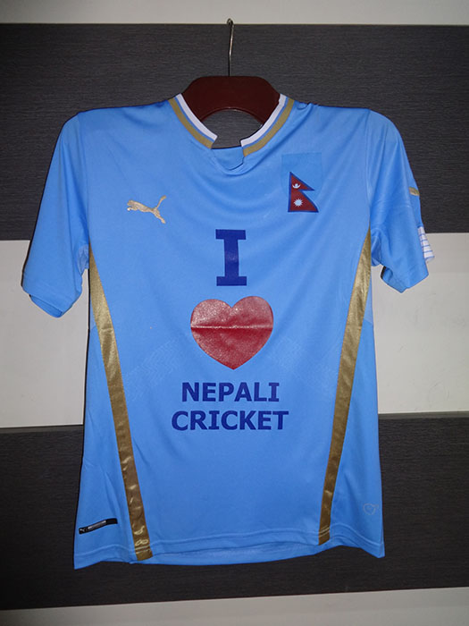 Love Nepali Cricket Tshirt Blue Color