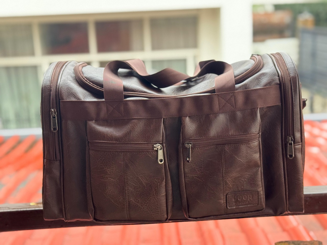 PU Leather Luggage Travel Bag 